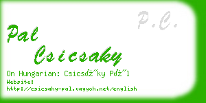 pal csicsaky business card